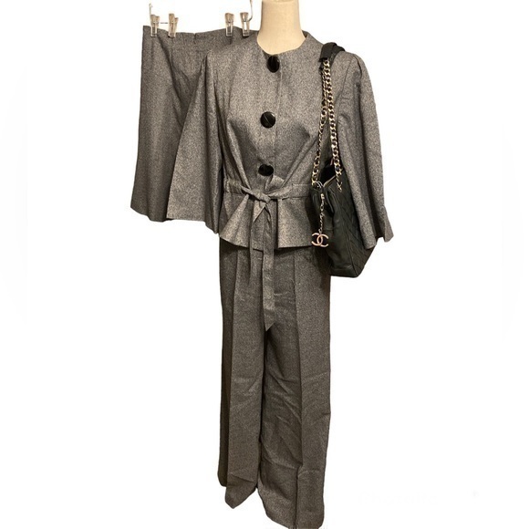 Women's Signature Larry Levine Slate Gray 3 piece Suit NWOT | Sz 10 - Picture 1 of 10